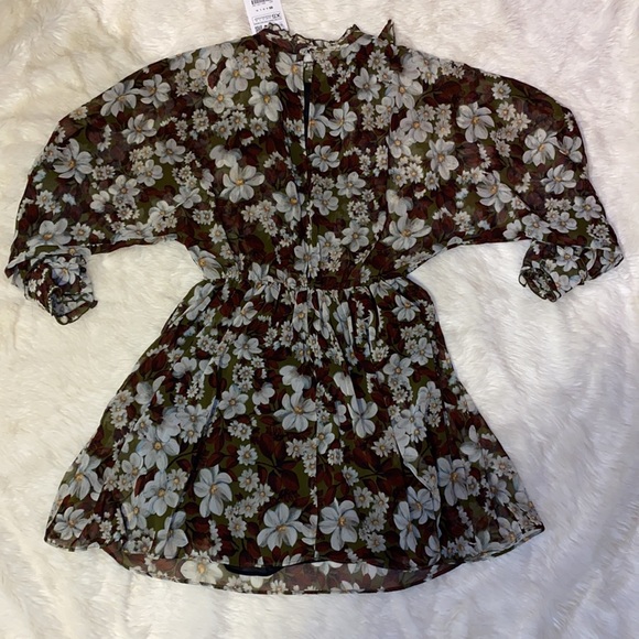 Zara Ruffled Print Dress - Picture 3 of 5